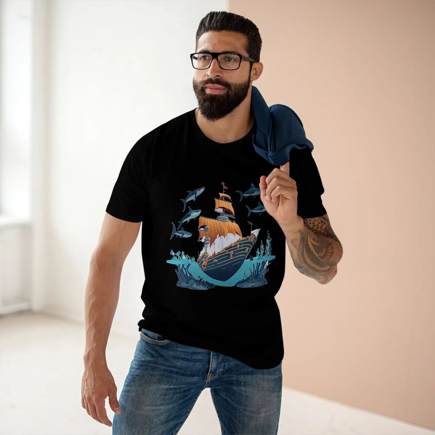 Ocean Coast Graphic Unisex 100 Cotton Staple Tee 27