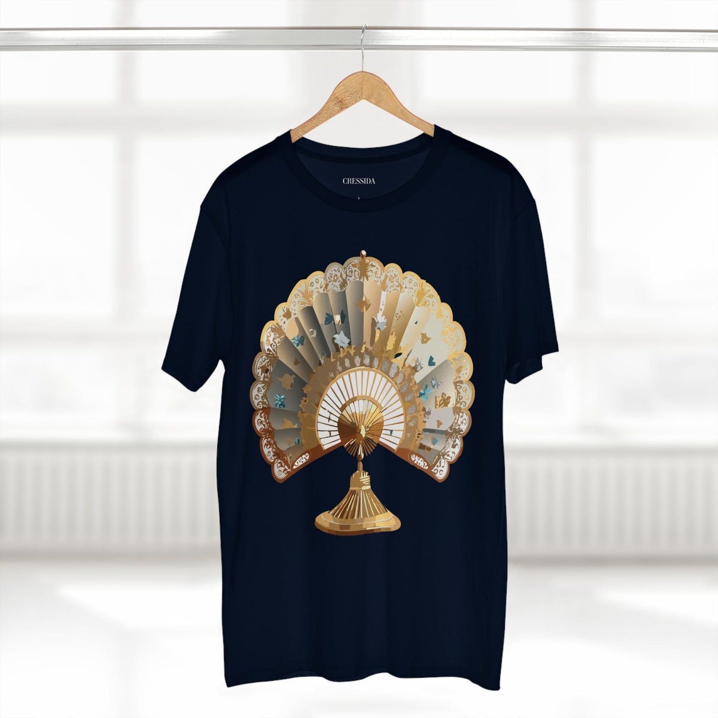 Antique Fan Graphic Design T-Shirt Unisex 100 Cotton Floral Carnival Artwork Tee 22