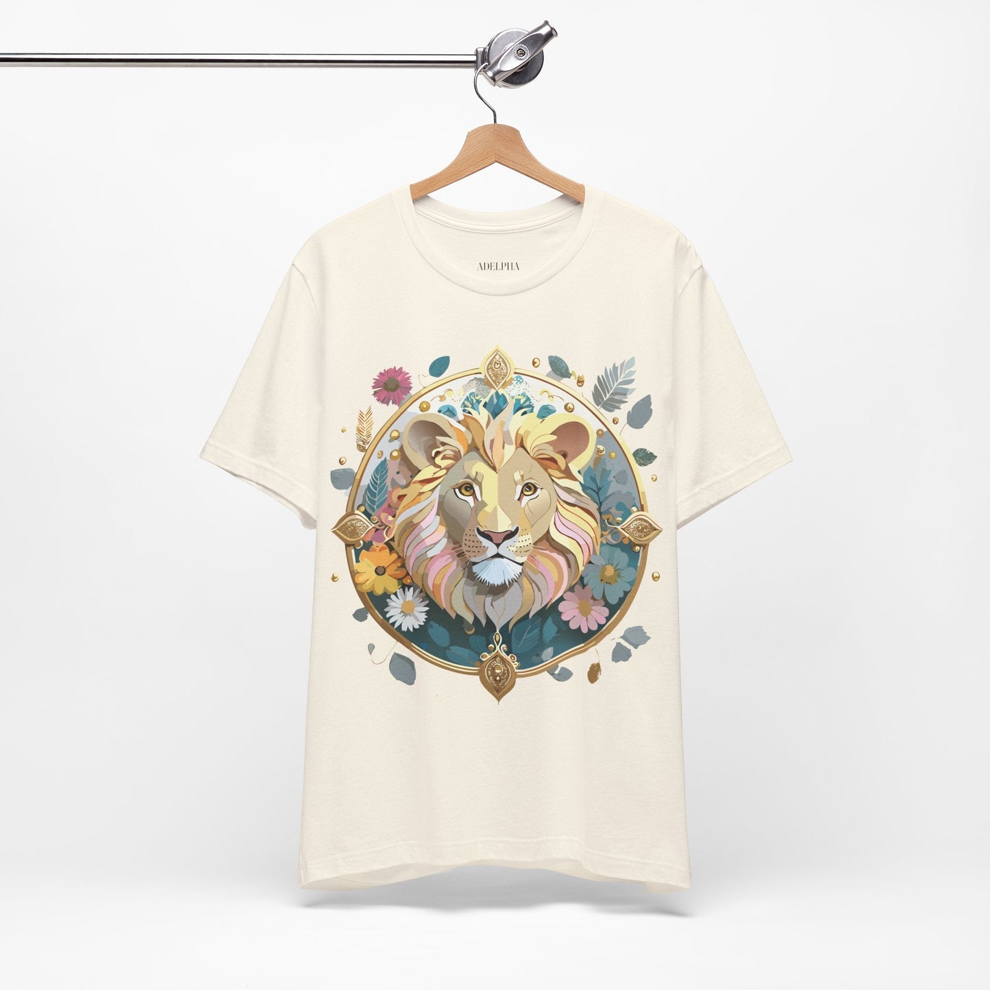 Medallion Graphic Unisex 100 Cotton Vintage Animal Medal Artwork Tee 64