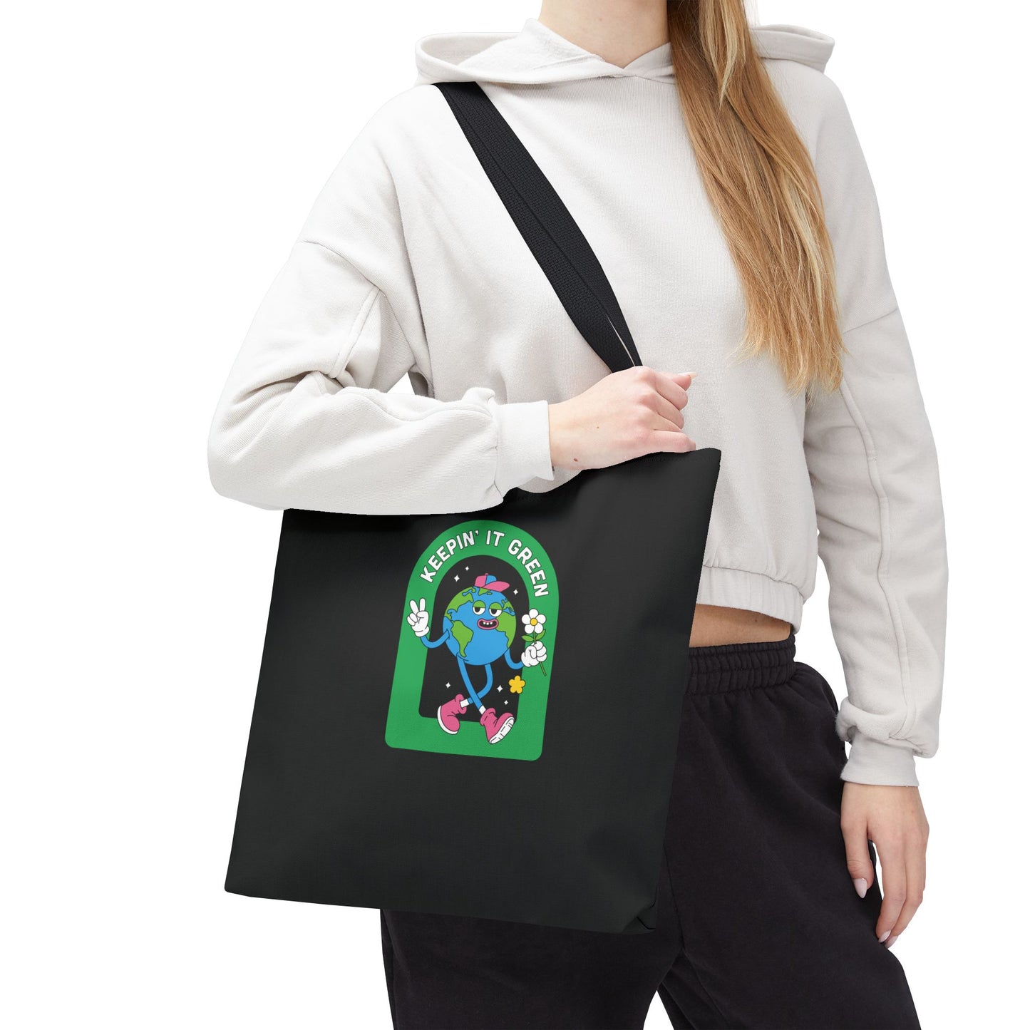 ECO BLACK COLOR CANVAS BAG HIGH-QUALITY 100% SPUN POLYESTER 3 SIZES BAG-E6