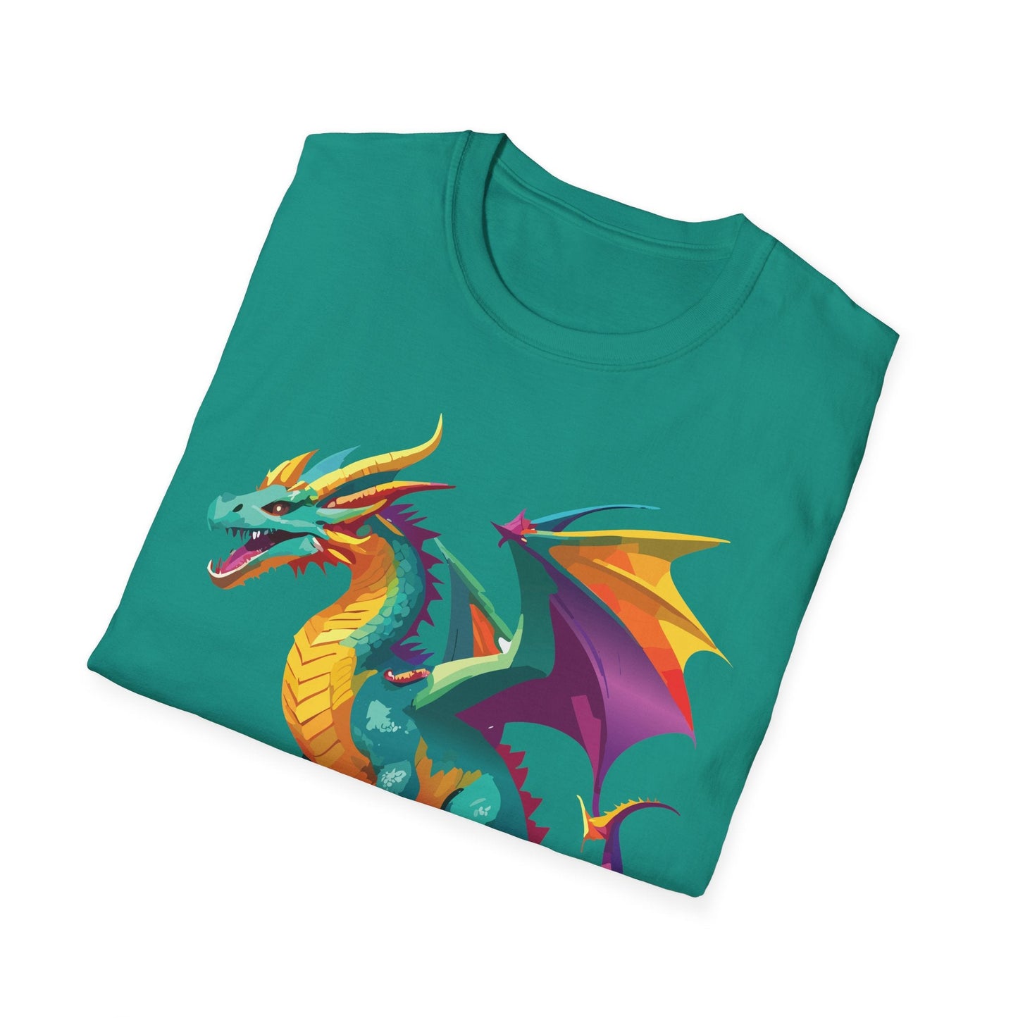 Dragon Graphic Unisex Cotton Softstyle Art Design Tee With Animals 10