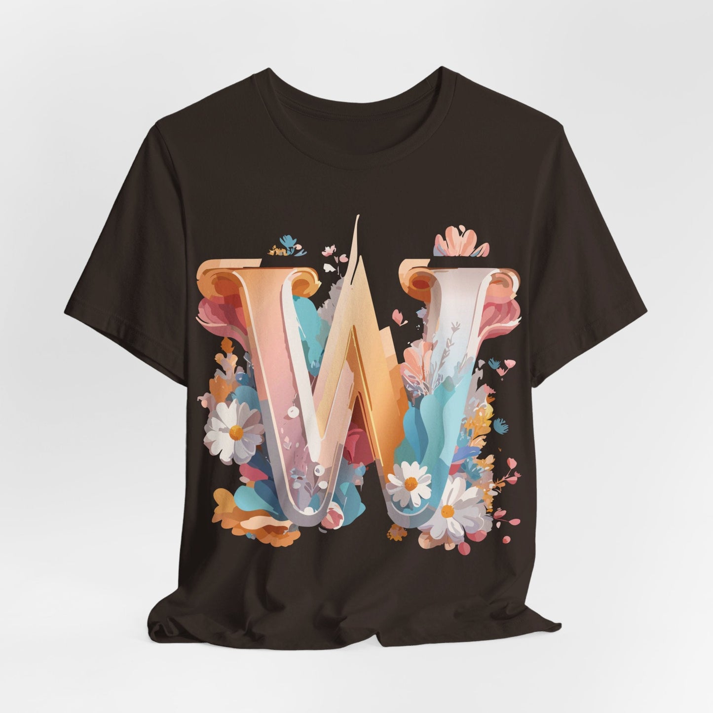 Letter W Shirt Unisex Graphic Tee By Adelpha Vintage Inspired Art Short Sleeve Collection