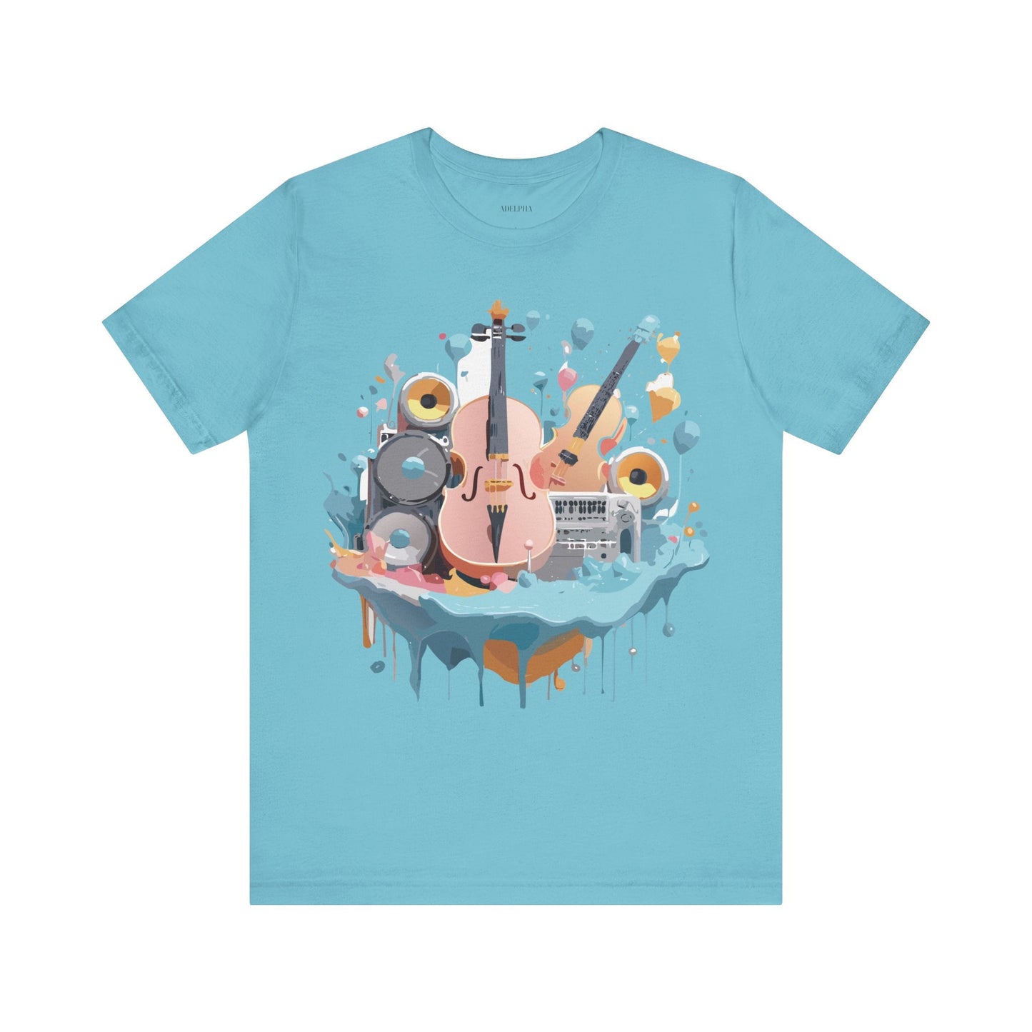 Adelpha Vintage Inspired Music Graphic T Shirt Unisex Jersey Short Sleeve Tee Artwork