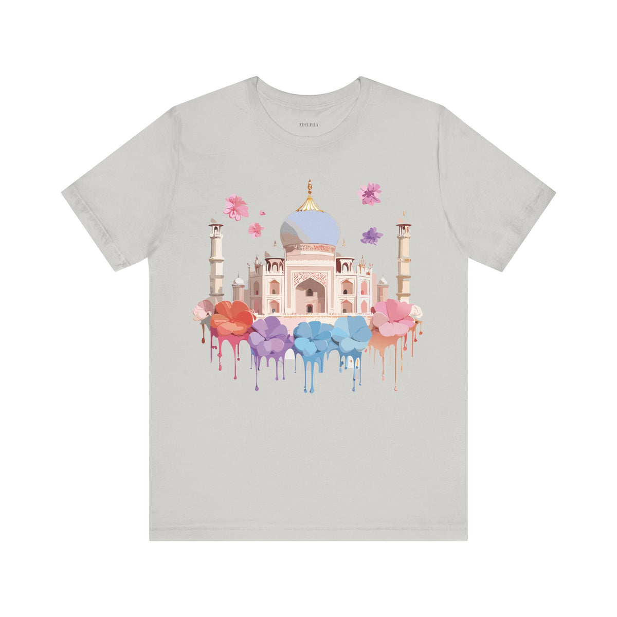 Unisex Cotton Bella+Canvas Tee with Taj Mahal