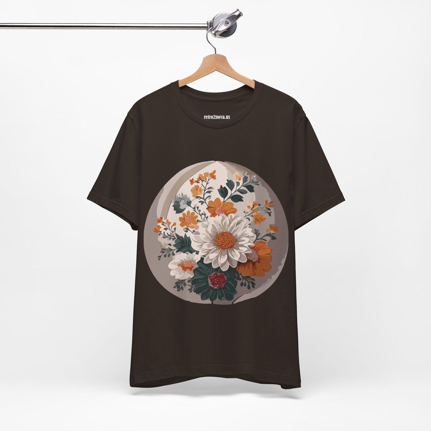Retro2Nova Floral Shirt Unisex Jersey Short Sleeve Tee From Flowers Collection Free Shipping
