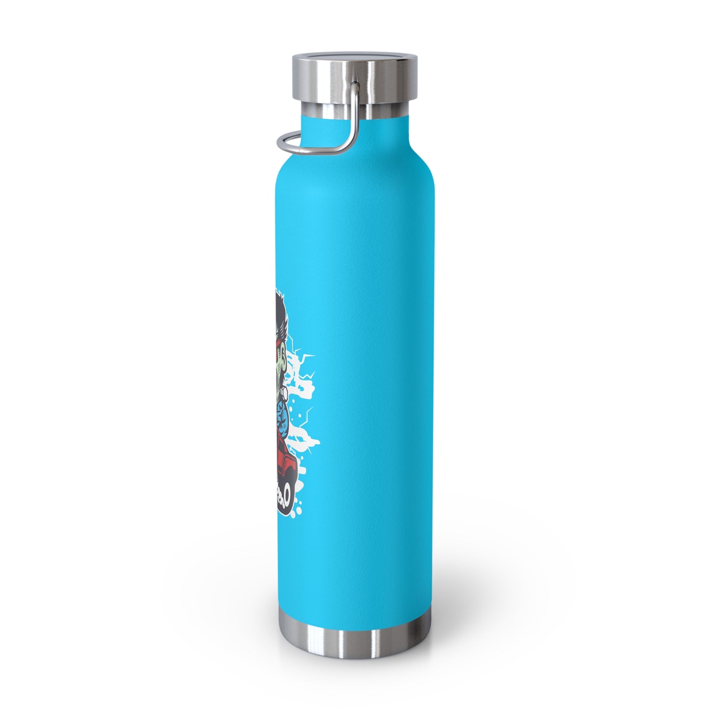 22 oz Copper Insulated Water Bottle with Cartoon Design - CV1