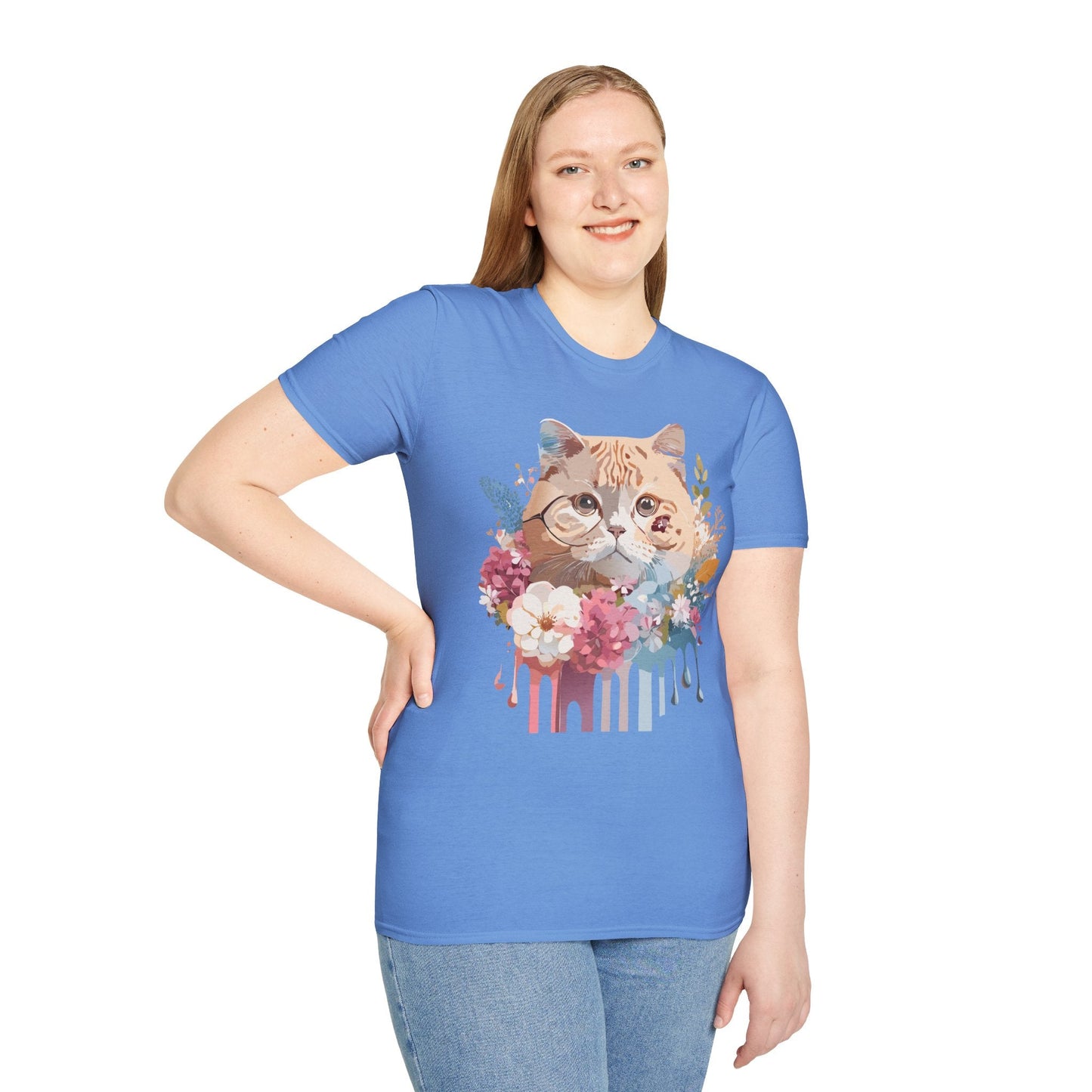 Cat Shirt Unisex Cat Tee Kitten Print Softstyle Gildan 64000