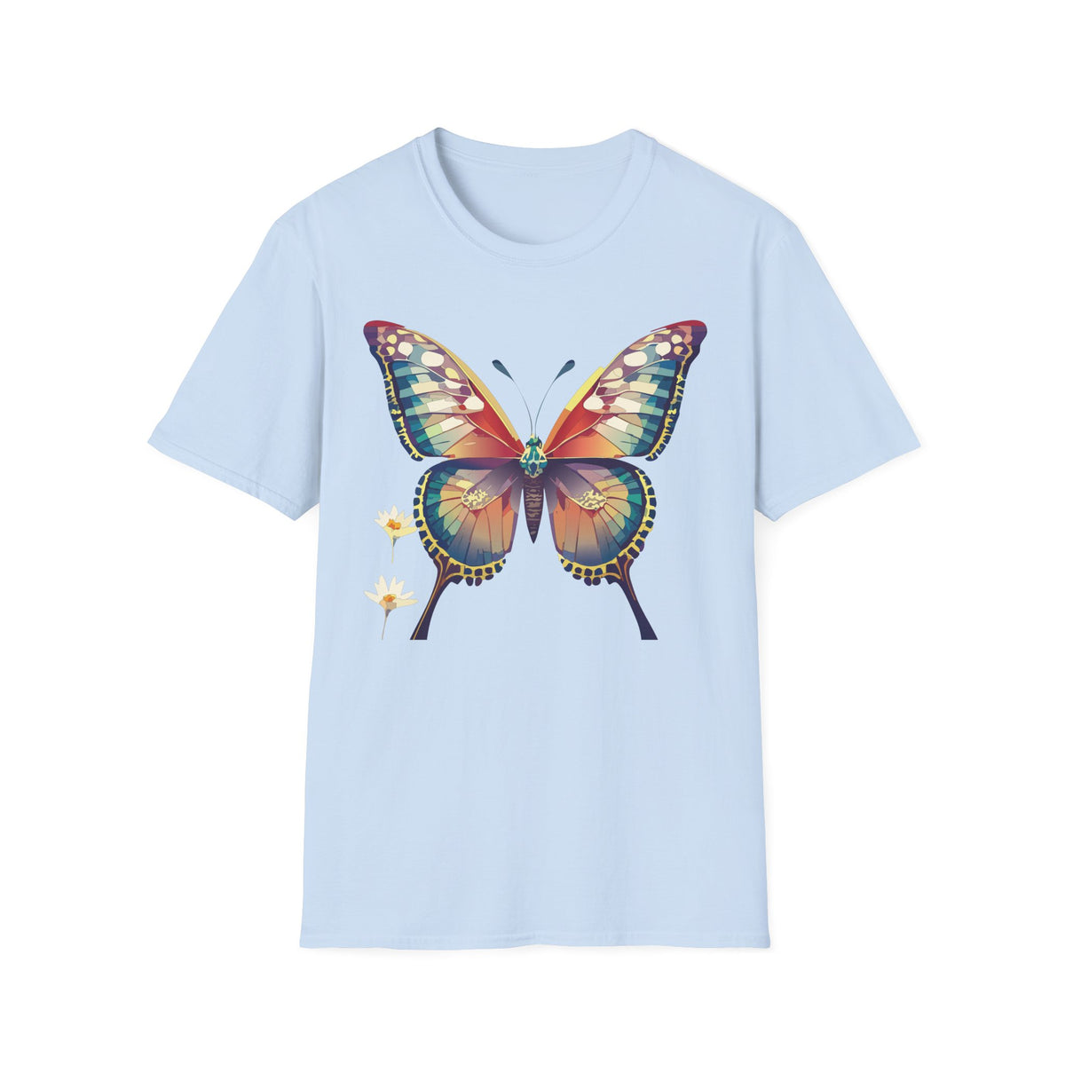 Butterfly Watercolor T-Shirt — Vibrant Multicolor Butterfly Tee for Spring Graphic Tee Unisex 100 Cotton Gildan T-Shirt