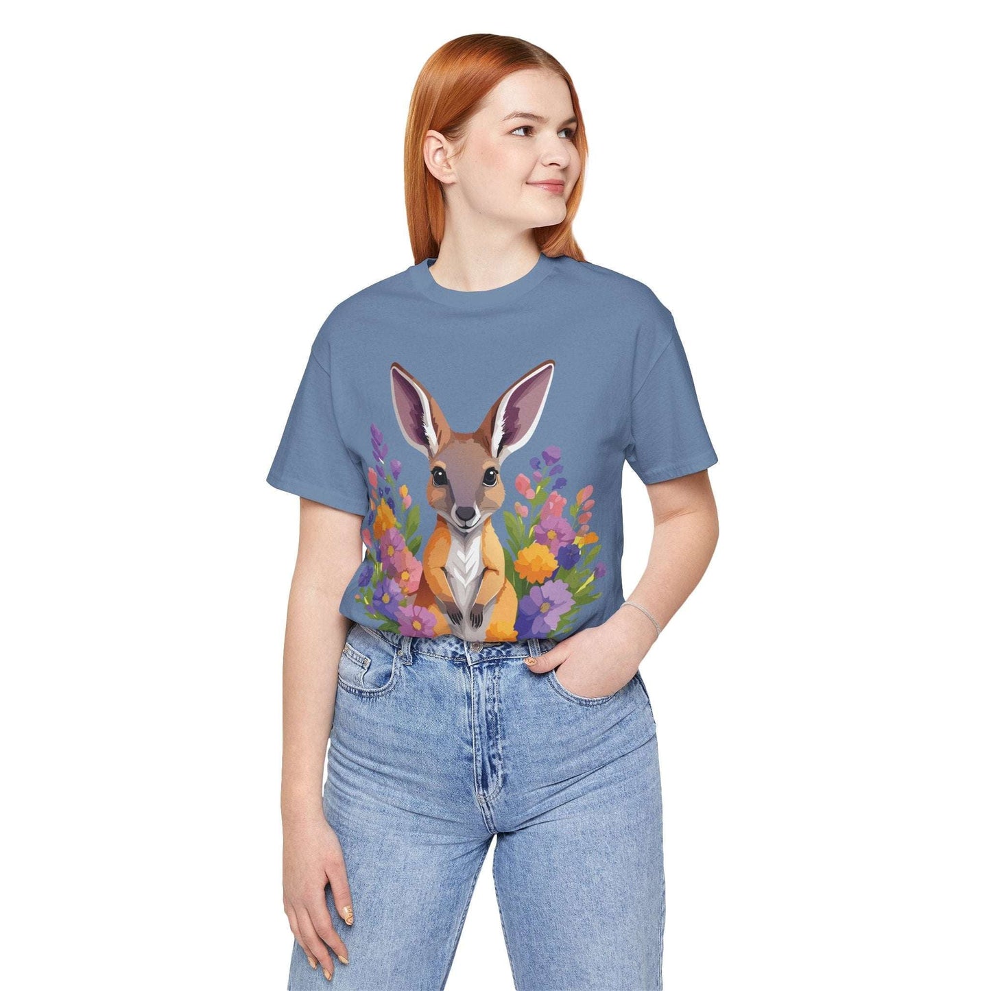 Kangaroo Graphic Unisex 100 Cotton Vintage Animal Artwork Tee 2
