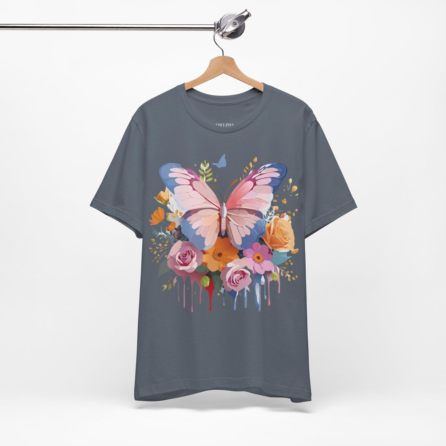Butterfly Graphic Tee Unisex Short Sleeve Jersey Shirt By Adelpha