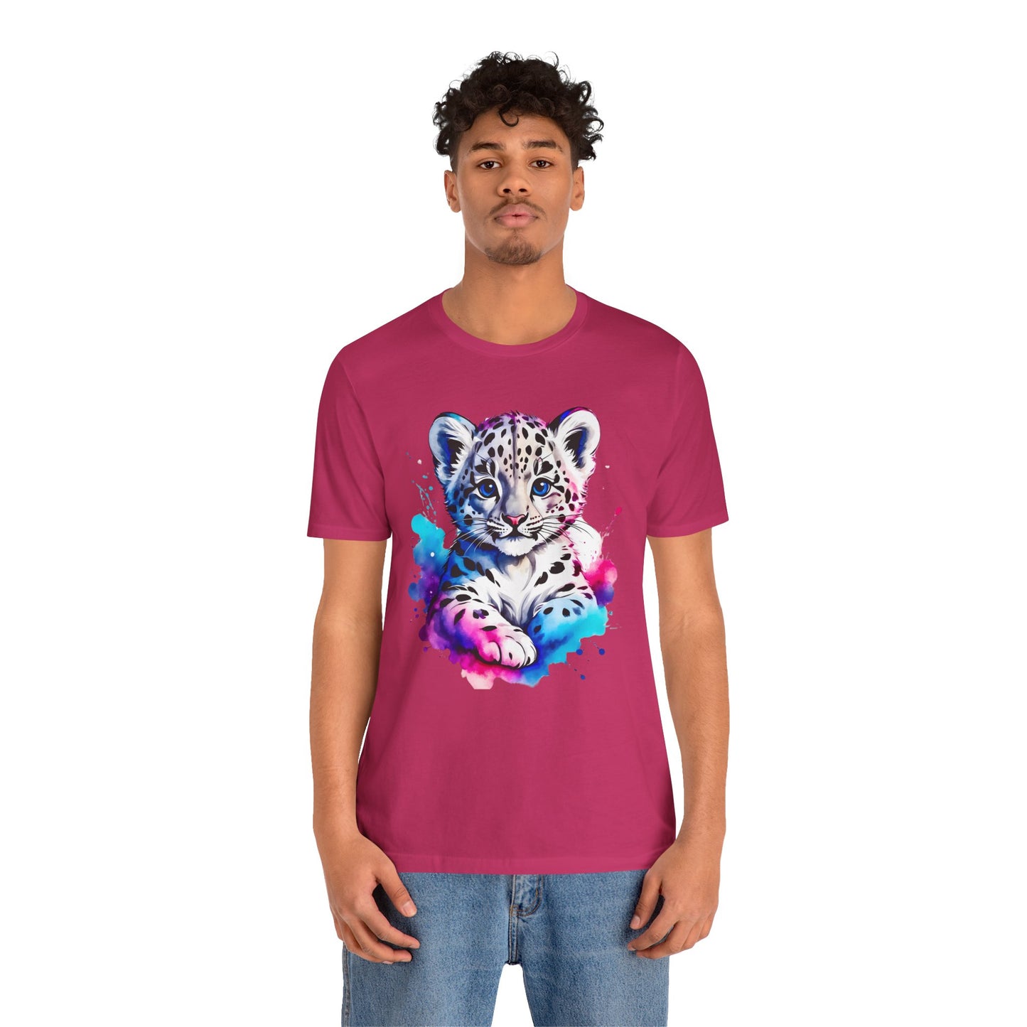 Baby Leopard Shirt, Cute Leopard Tee Shirt, Animal T-Shirt, Gepard Top, Animal Tees, Art Design T-Shirt, Graphic Tee