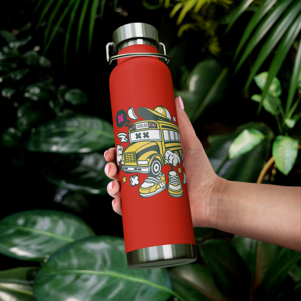 22oz Copper Insulated Water Bottle with Cartoon Design - CV34
