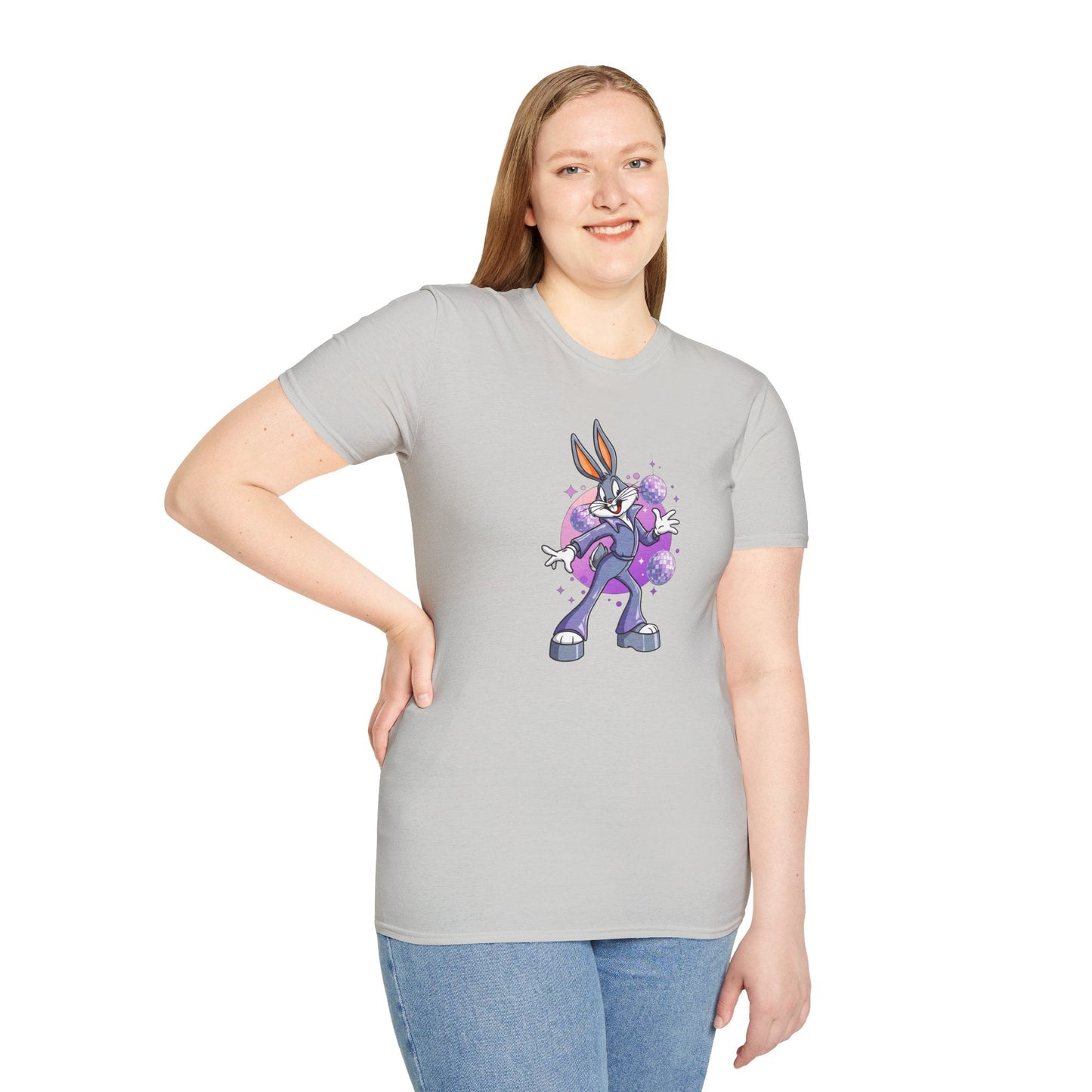 Bugs Bunny Unisex T Shirt Cartoon Animation Tee Gildan Softstyle 64000 Cotton Tee