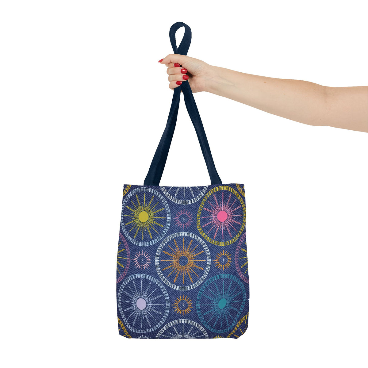 Denim Fabric Imitation Print Unisex Canvas Bag Poly Spun 3 Sizes Tote Bag 183-4