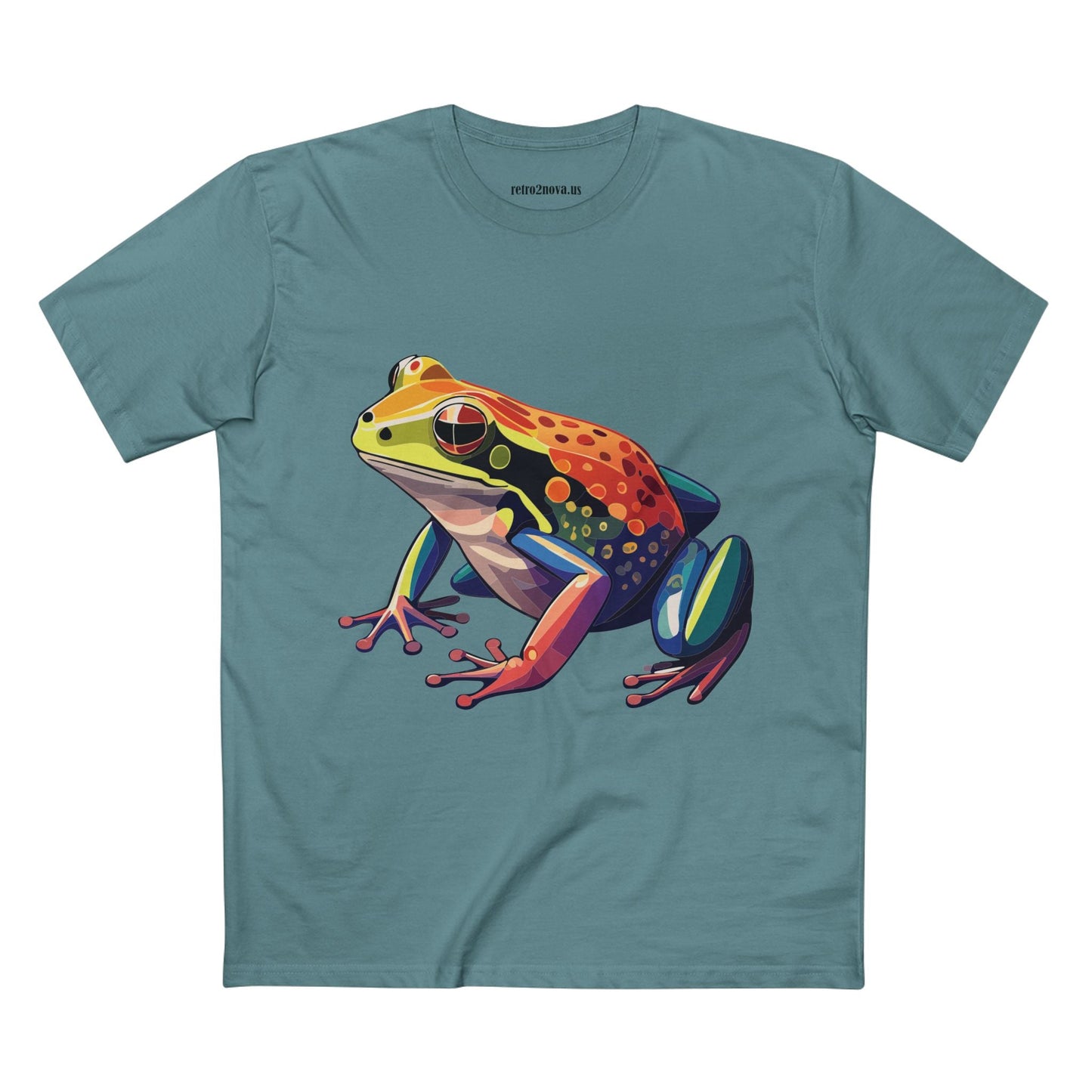 Unisex Premium Cotton Tee Frog Animal Shirt Original Art Design Retro2Nova Art Collection Exclusives