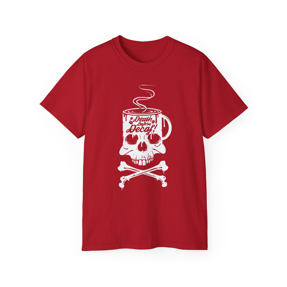 Skull Coffee Mug Skull and Crossbones Tee | Coffee Addict, Dark Cafe Design