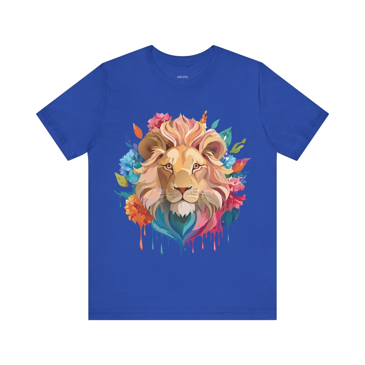 Lion Graphic Tee Unisex Jersey Short Sleeve Shirt With Vintage Adelpha Artwork Design