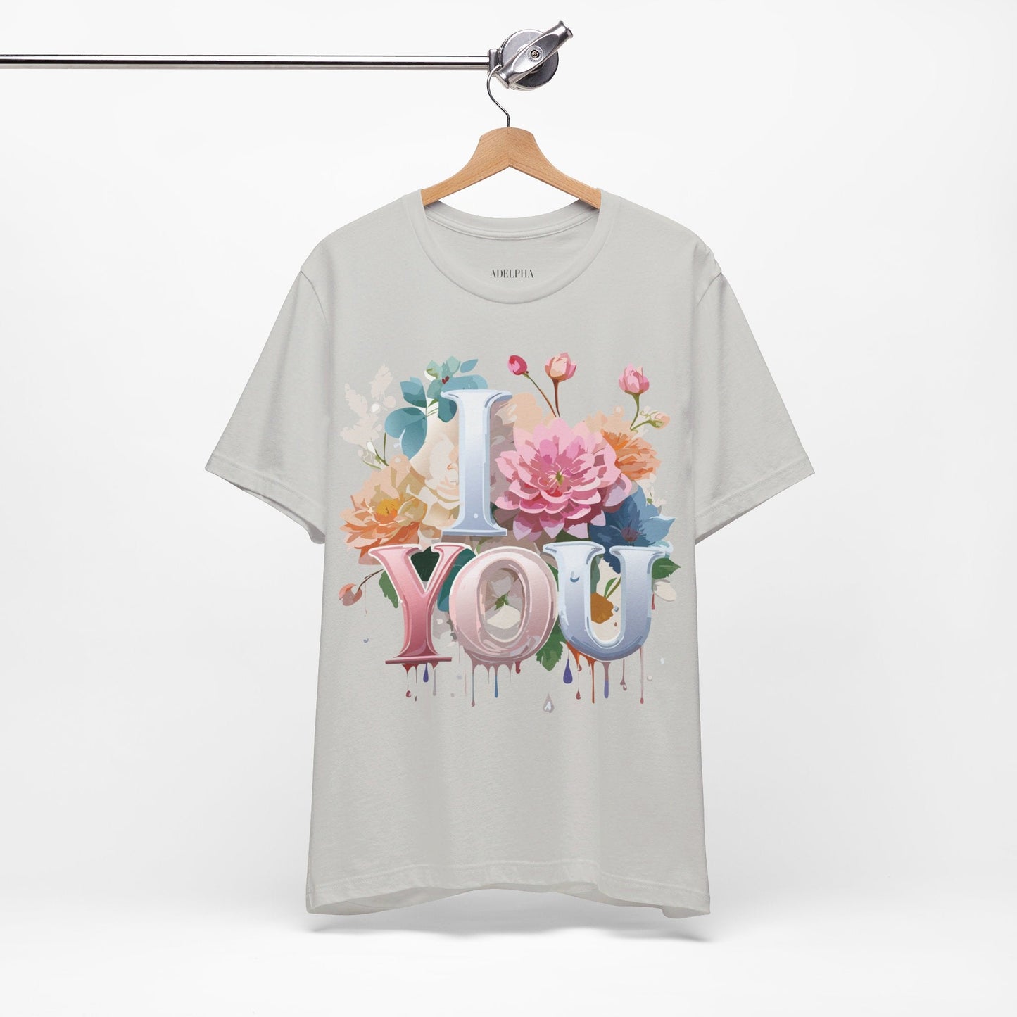Valentine Day Graphic Unisex 100 Cotton Vintage Artwork with Love and Flower Design Tee 8
