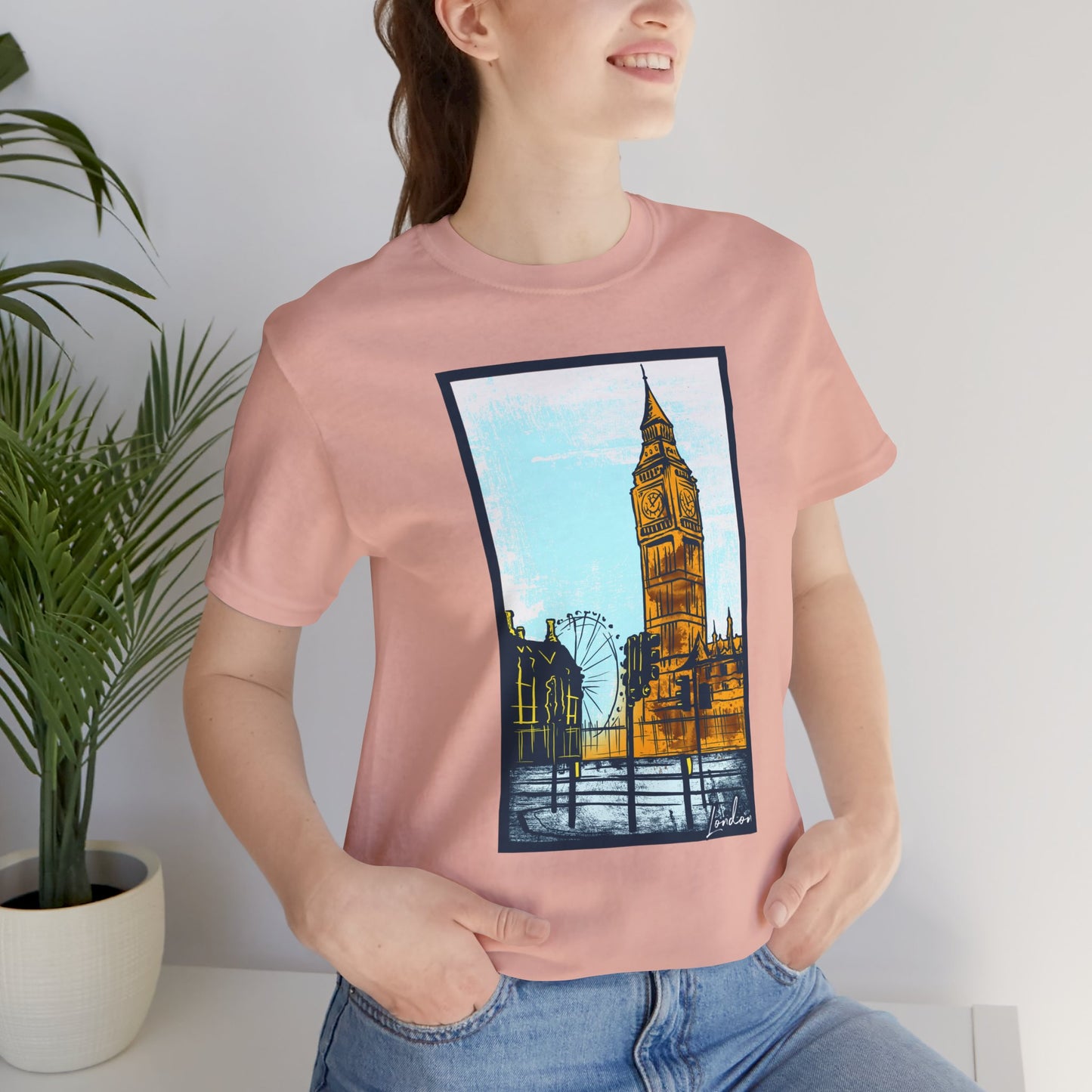 Retro Poster London Graphic Design Tee, London Shirt, Vintage Tees, Art Design T-Shirt, Graphic Tee, Retro Art Shirts