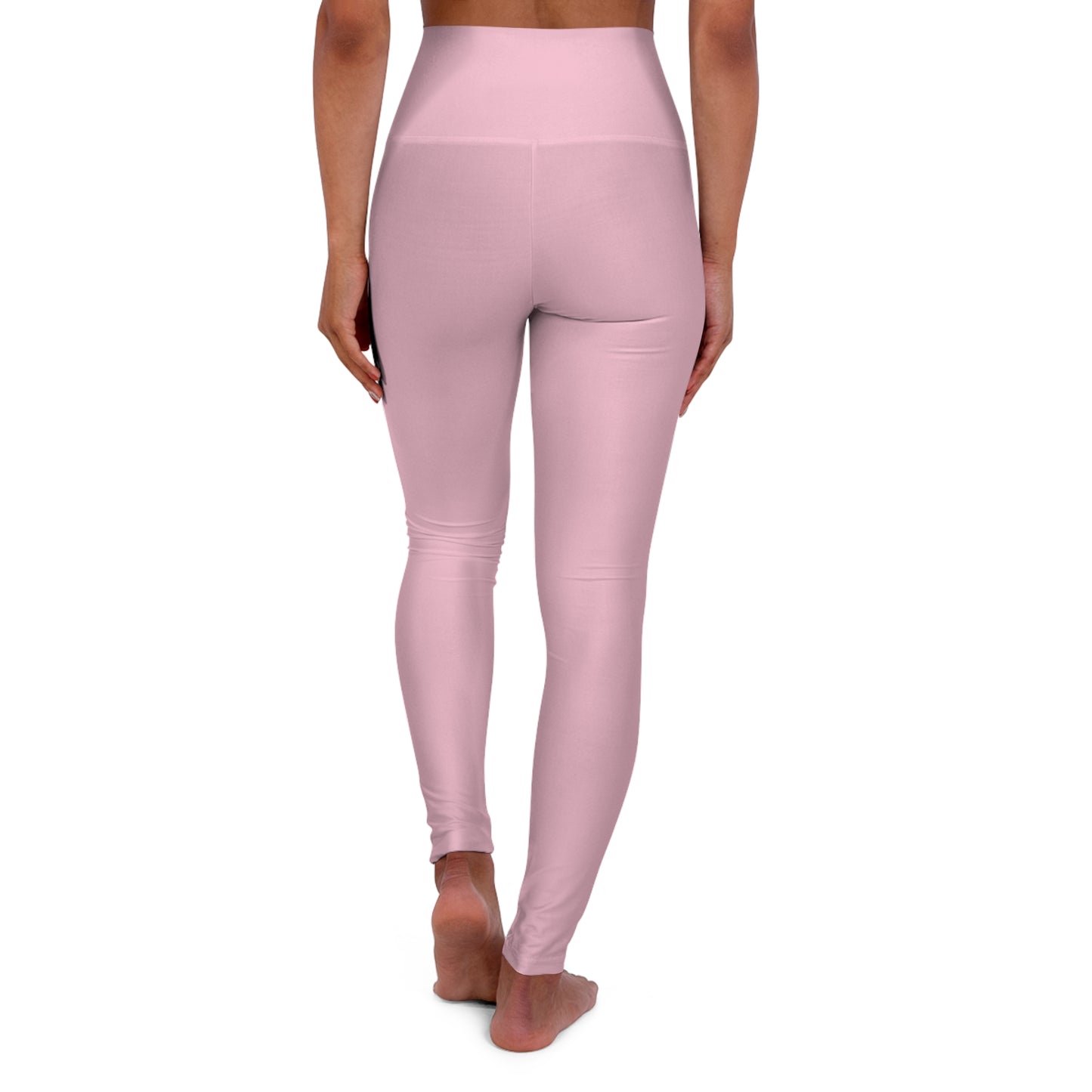 High-Waisted Soft Blossom Pink Yoga Leggings Women's Seamless Poly-Span Stretchy Light Pink Activewear Pants