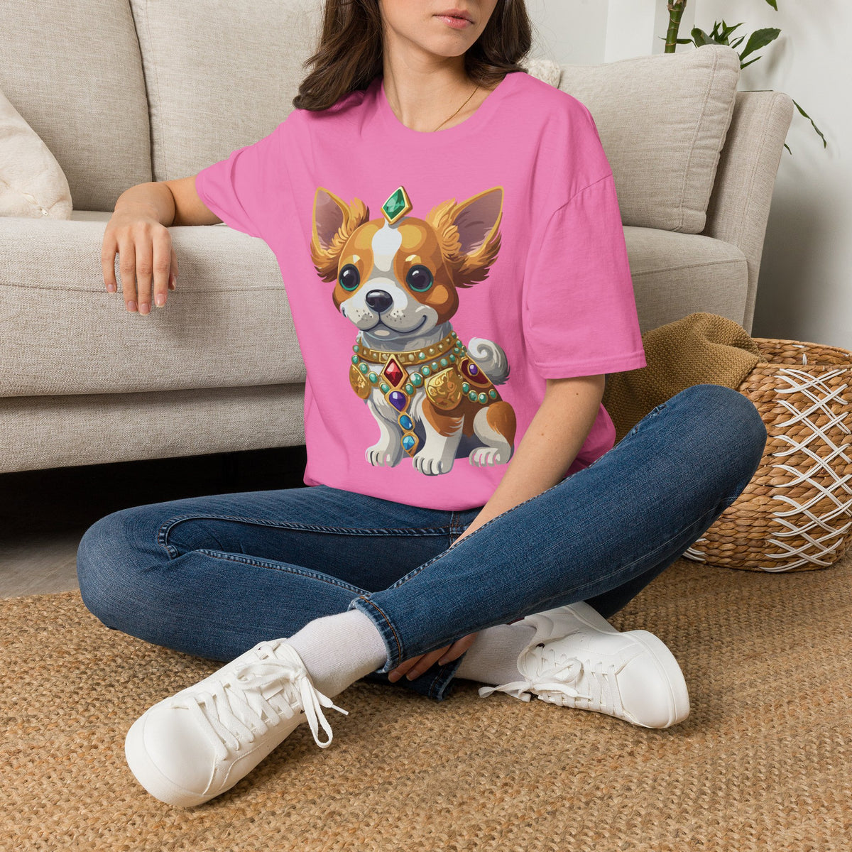 Corgi Prince T-Shirt — Cute Royal Dog Graphic Design Unisex 100 Cotton Gildan T-Shirt