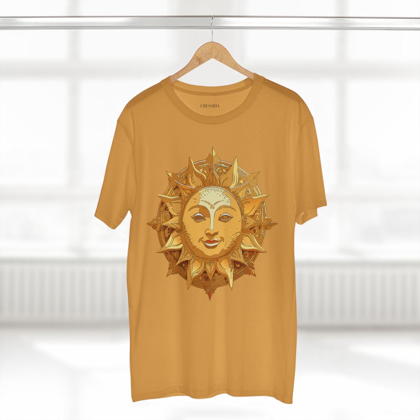 Gold Sun Graphic Unisex 100 Cotton T-Shirt with Golden Art Design 22