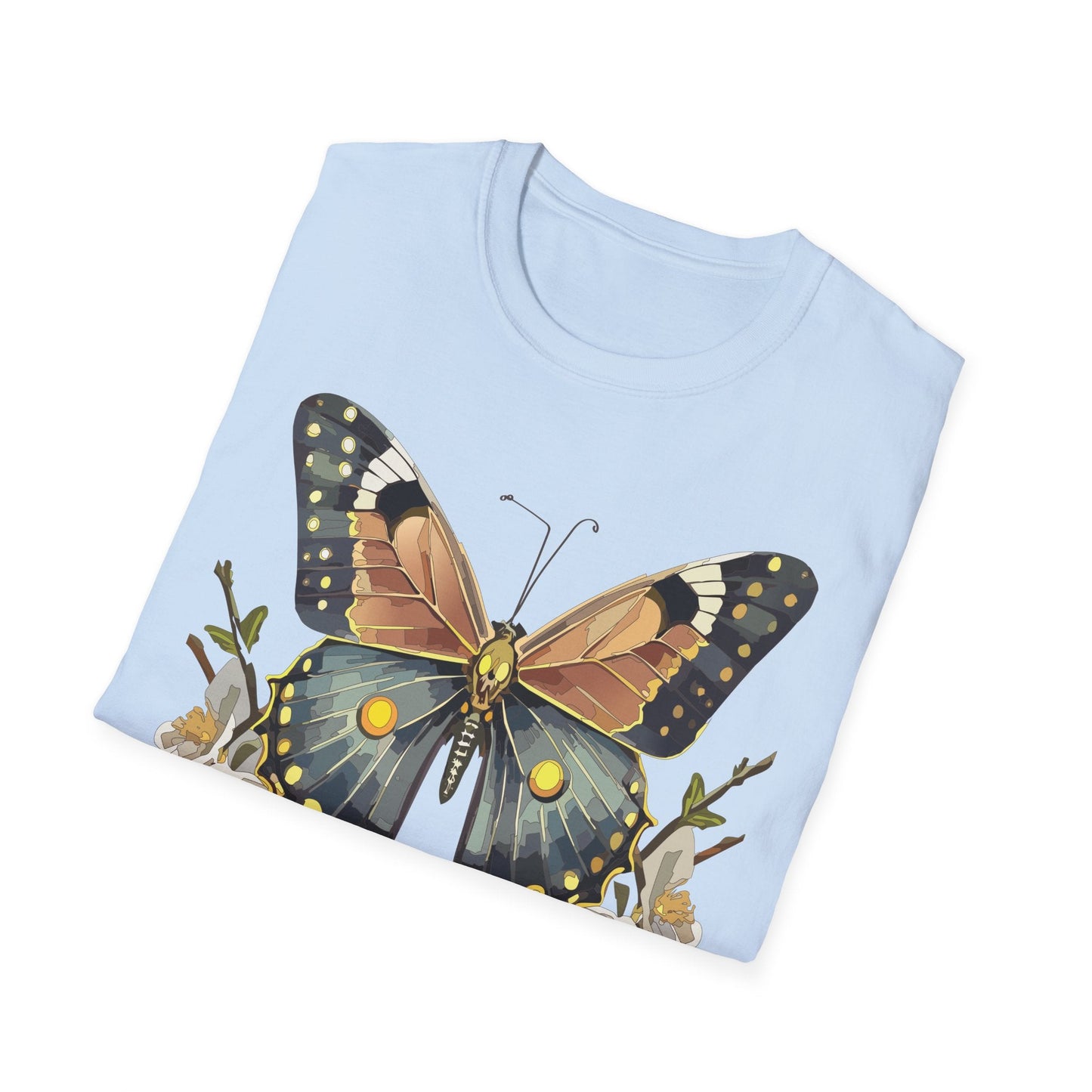 Butterfly Shirt Unisex Gildan Softstyle T Shirt Monarch Butterfly Tee 100 Percent Ring Spun Cotton