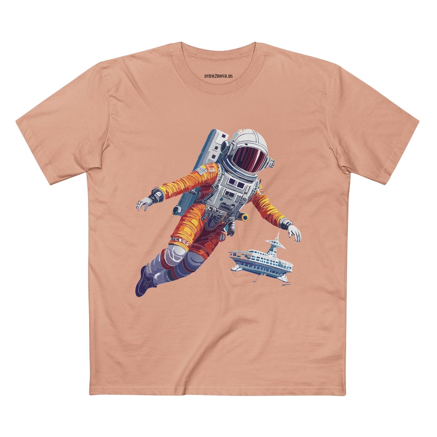 Cosmos Astronaut Shirt CS21 Unisex Premium Cotton Tee with Original Art Design Retro2Nova