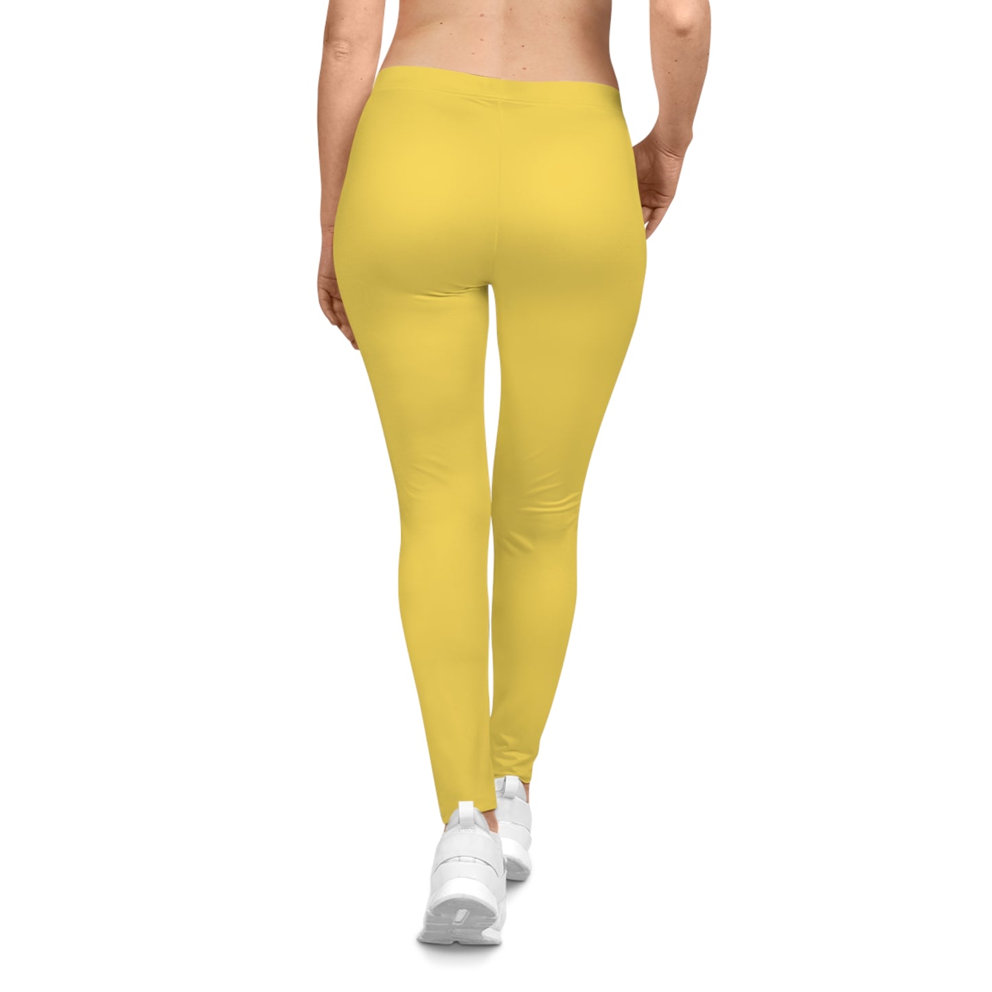 Yellow Gold Color Women's Poly-Span Casual Leggings XS-2XL