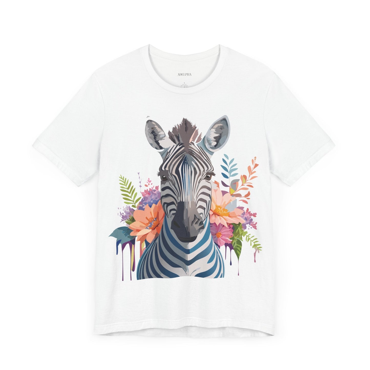 Adelpha Vintage Inspired Graphic Tee Unisex Jersey Short Sleeve Zebra Art Shirt Collection