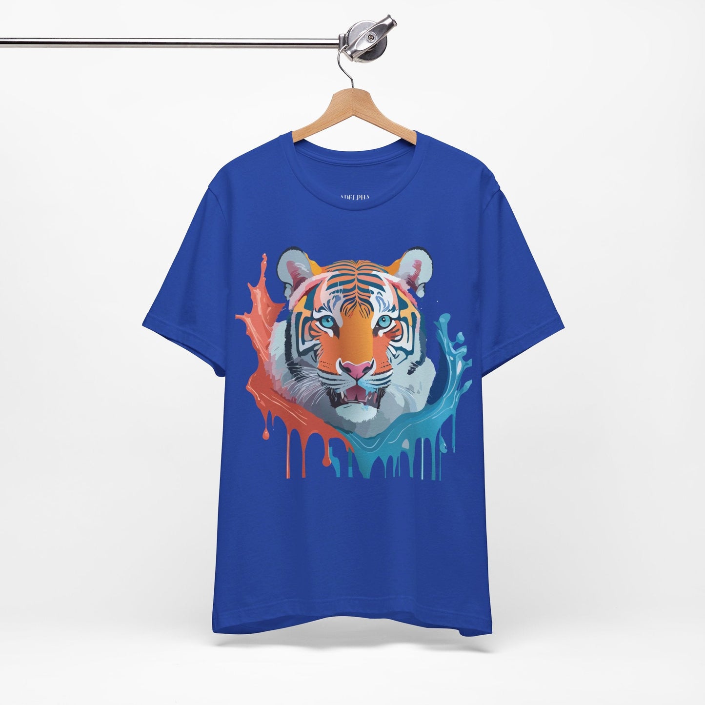 Tiger Graphic Tee Unisex Jersey Short Sleeve With Vintage Inspired Artwork By Adelpha