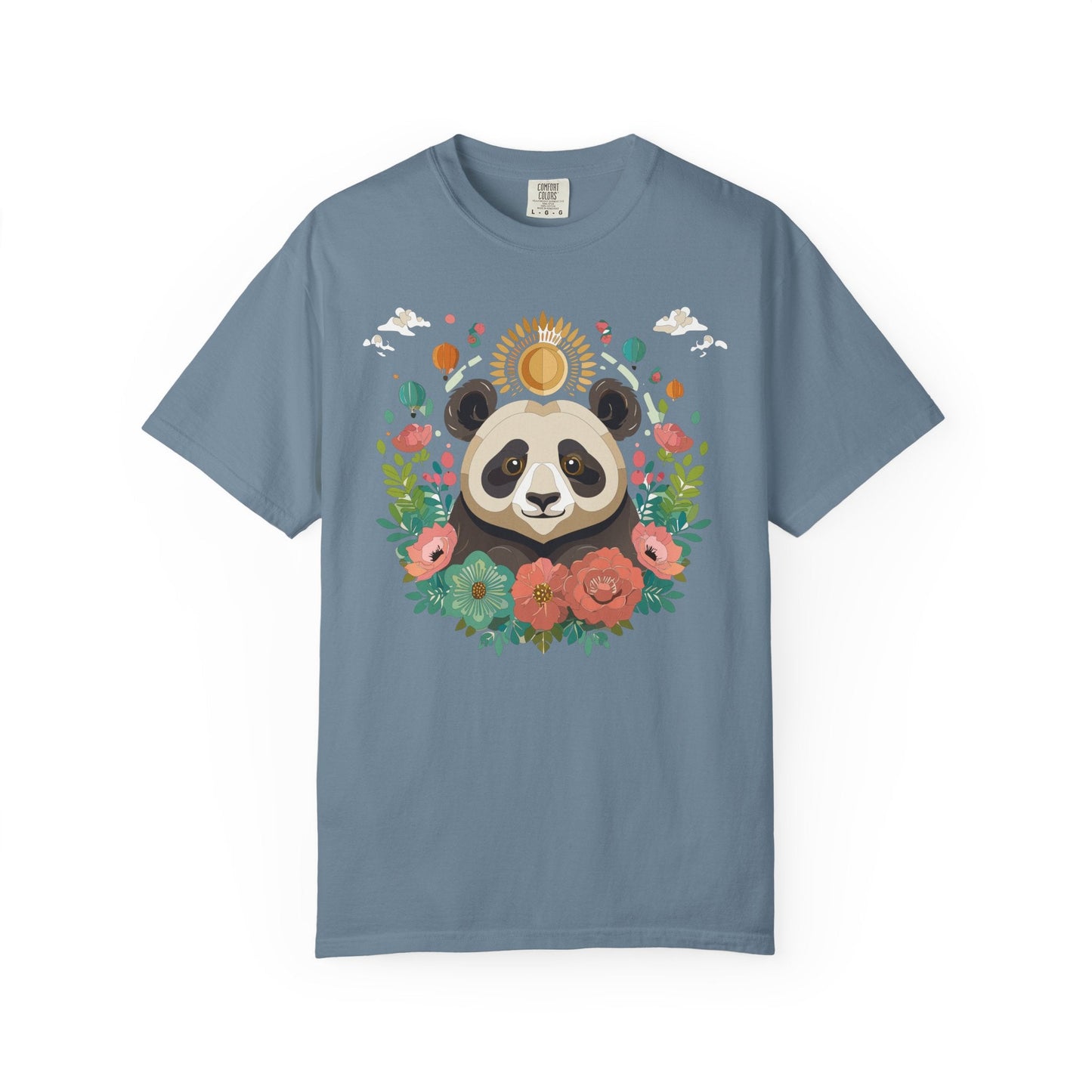 Panda Portrait Graphic T-Shirt Unisex Cotton Floral Animal Art Tee p4