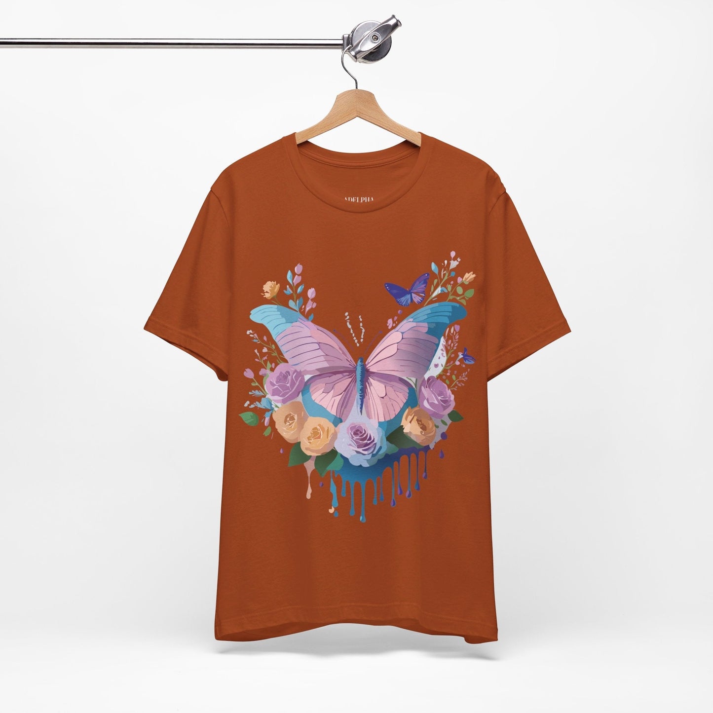 Adelpha Unisex Graphic Tee With Vintage Inspired Artwork Short Sleeve