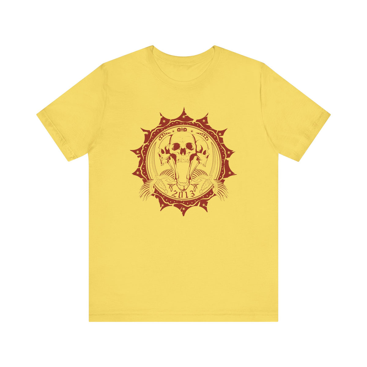 Skull Meddalion Mandala Tee Boho Skulleton Graphic Unisex Cotton Shirt Art-51