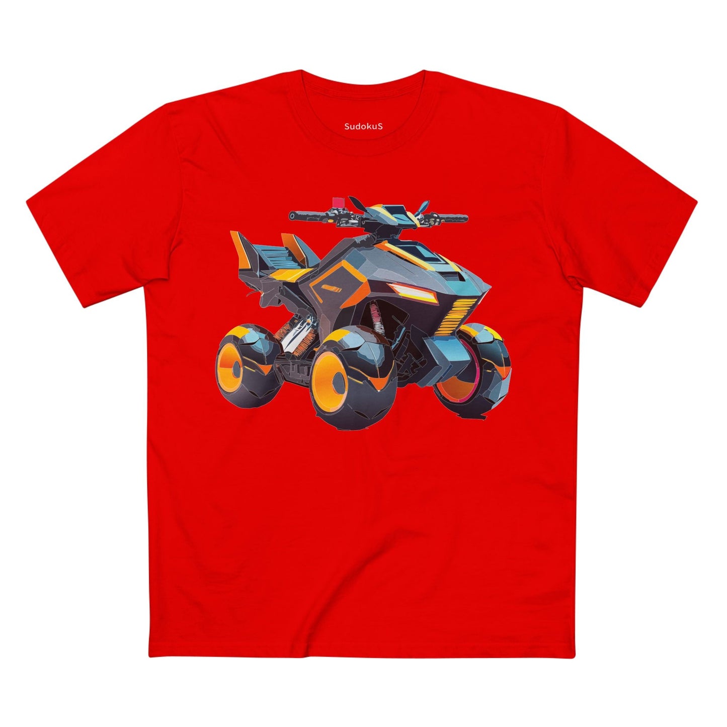 Moto Bike Graphic Unisex 100 Cotton Staple Tee 14