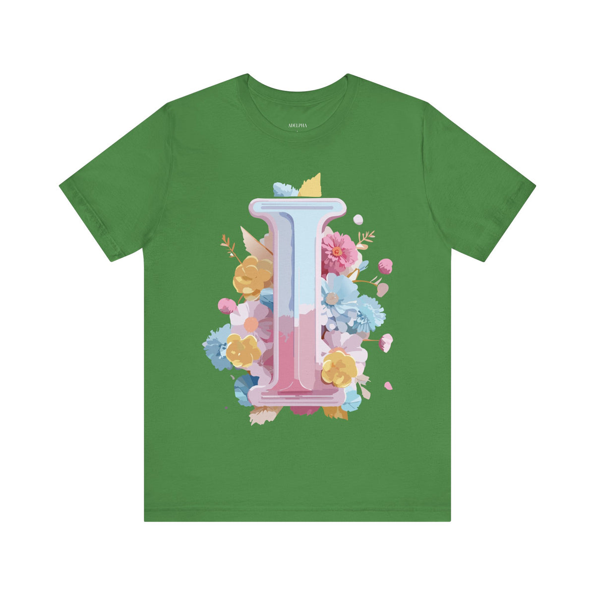 Letter I Graphic Unisex Cotton Bella+Canvas Tee with Art Letter Design