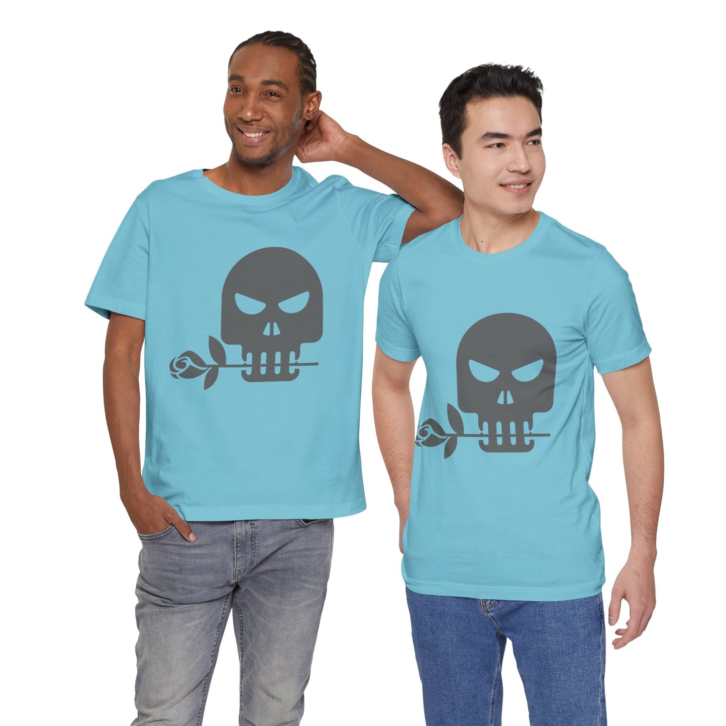 Unisex Cotton Tee Shirt with Skull