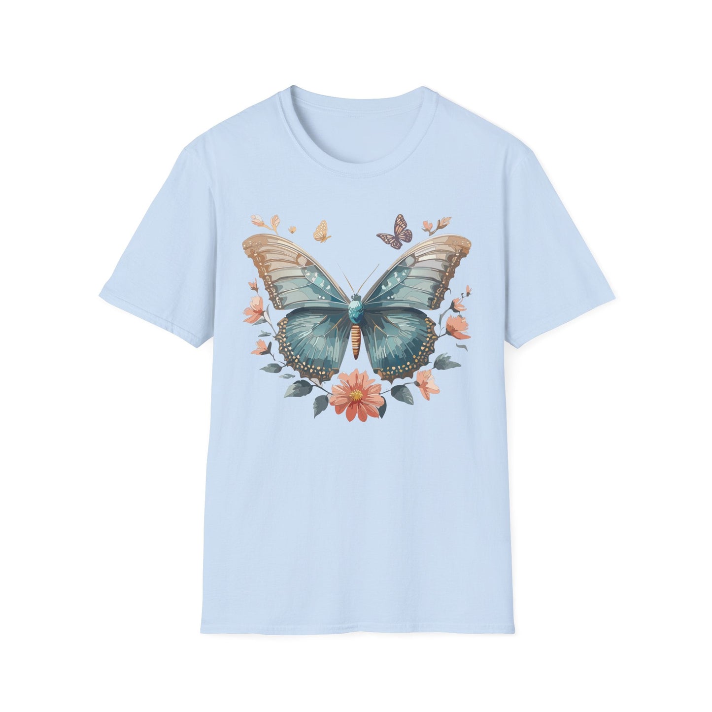 Butterfly Shirt Unisex Monarch T Shirt Gildan Softstyle 64000 Ring Spun Cotton Tee Breathable Comfort