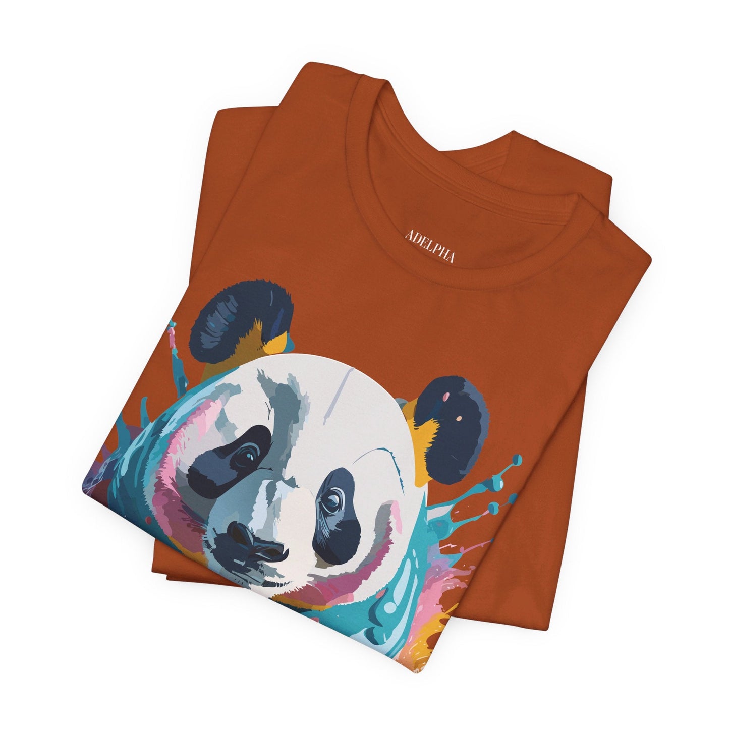 Panda Graphic Tee Unisex Short Sleeve Art Design By Adelpha Vintage Inspired Shirt