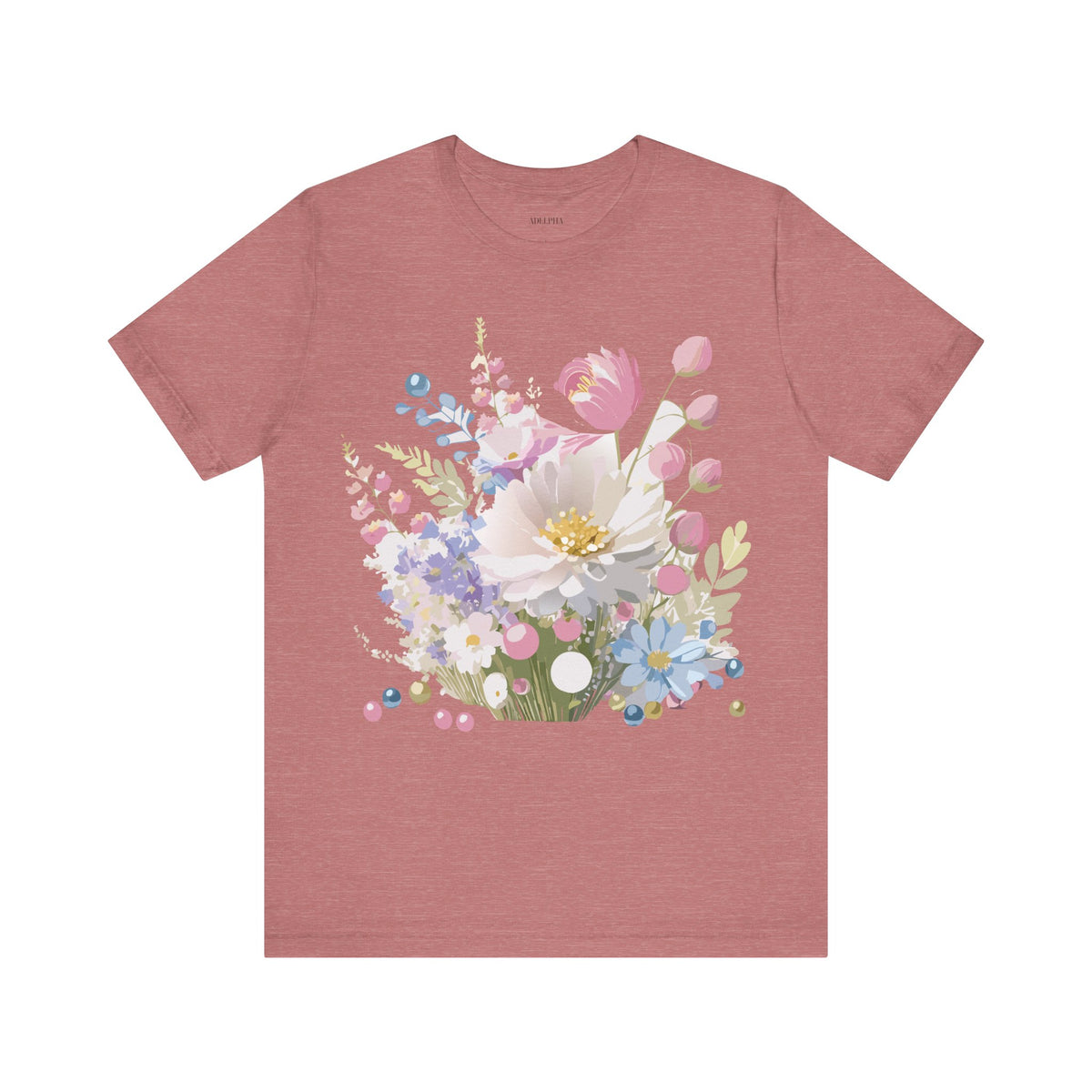 Floral Graphic Tee Shirt - Bella+Canvas Unisex 100 Cotton 26
