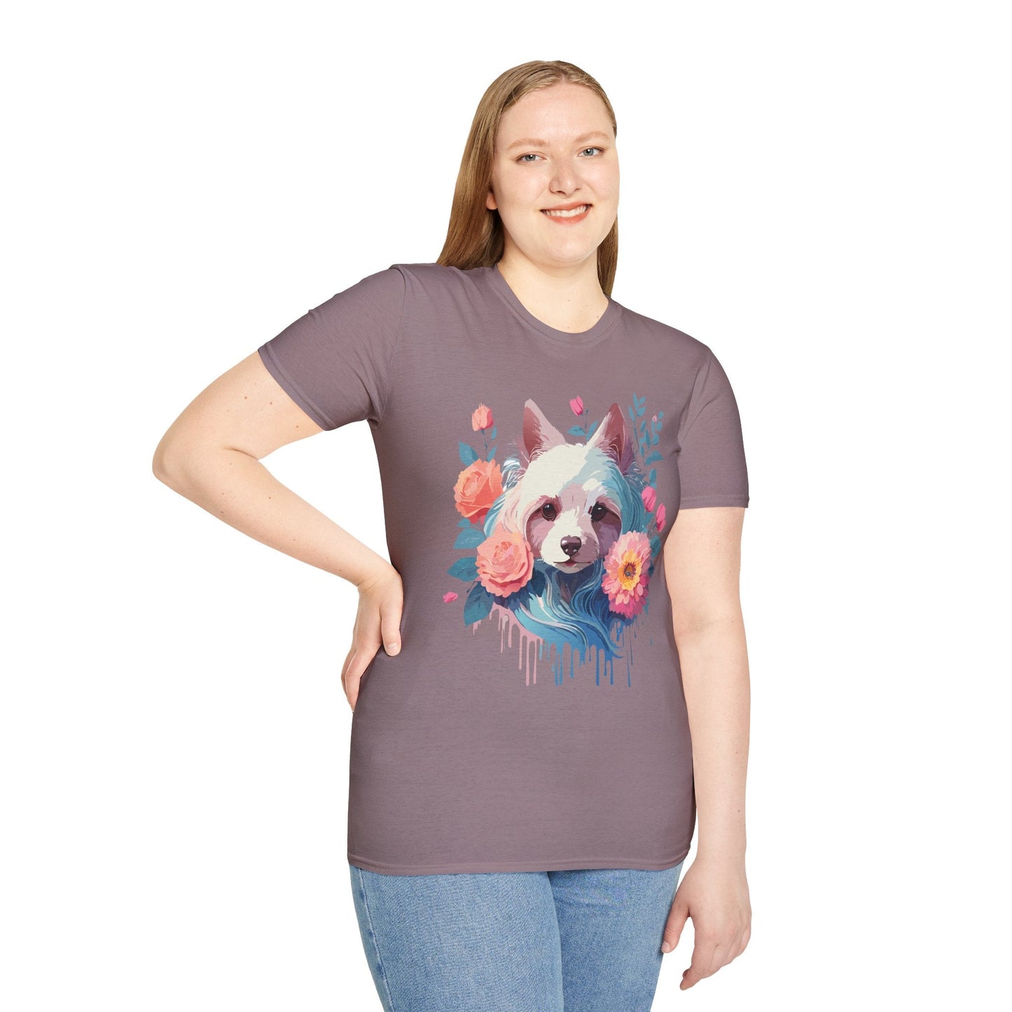 Dog Shirt Unisex Softstyle Cotton Tee Gildan 64000 With Animal Designs