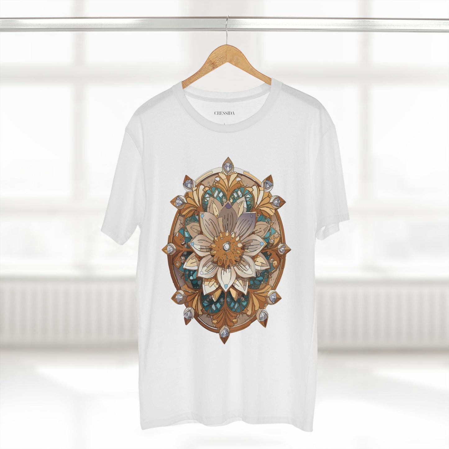 Floral Graphic T-Shirt Unisex 100 Cotton Art Design with Antique Flowers Tee 16