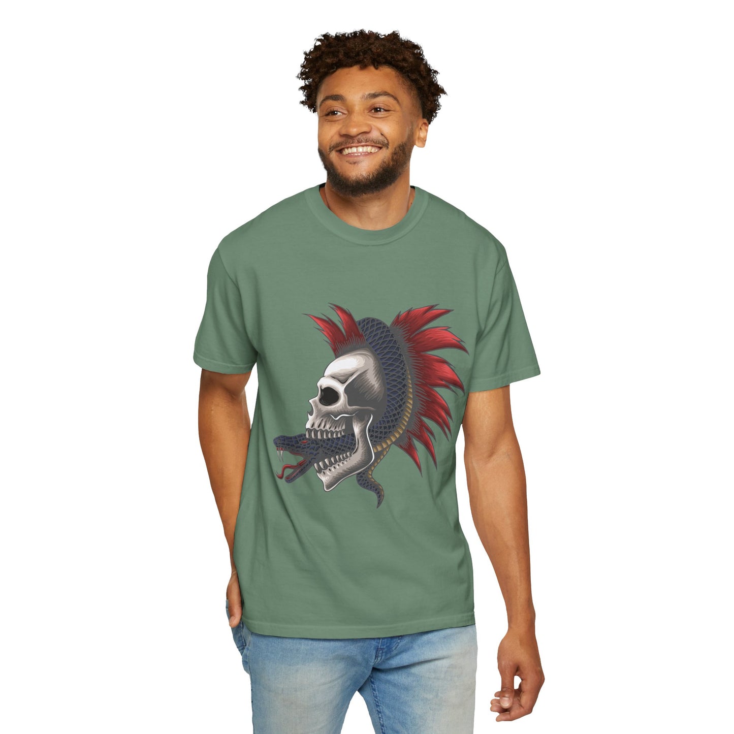 Unisex Cotton Tee Shirt with Skull