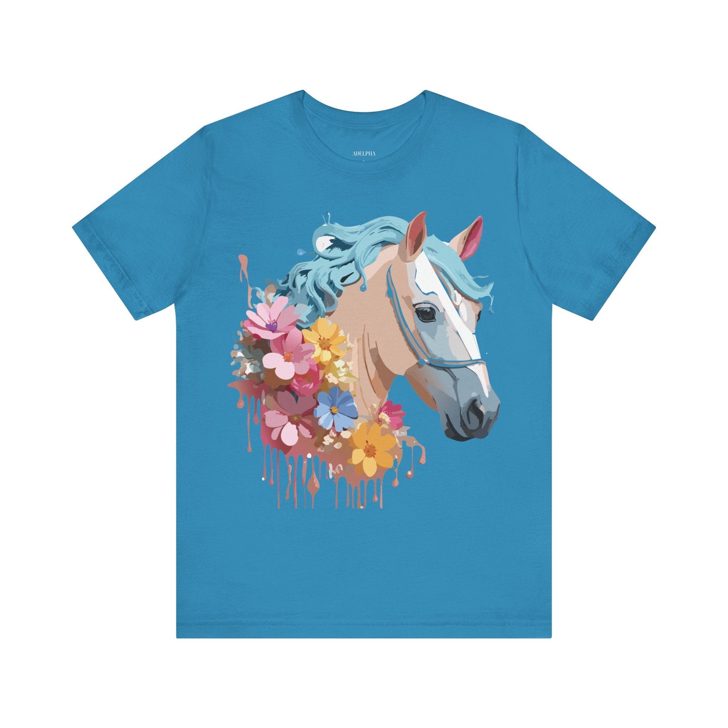 Unisex Horse Graphic Tee From Adelpha Vintage Inspired Art Shirt Short Sleeve Jersey