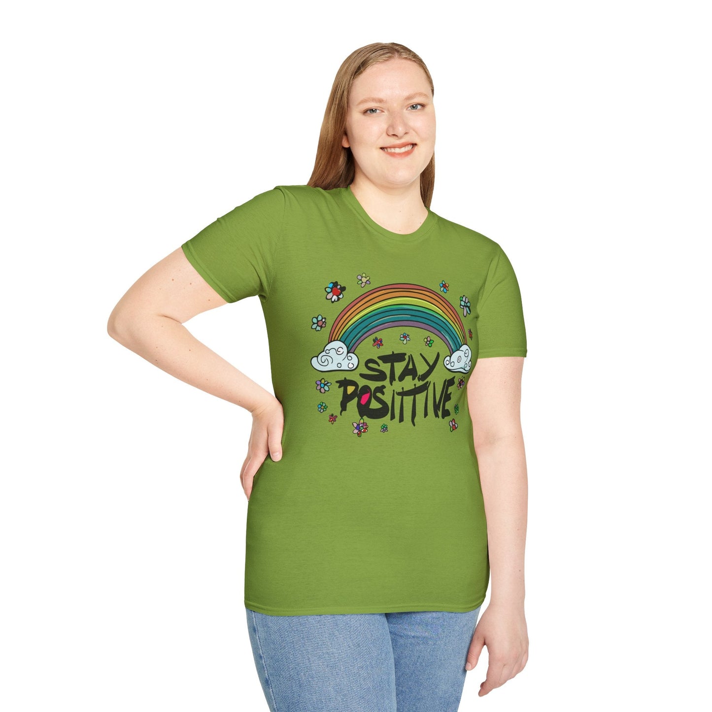 Positive Slogan T Shirt Unisex Softstyle Tee With Positive Words And Good Quotes Gildan 64000
