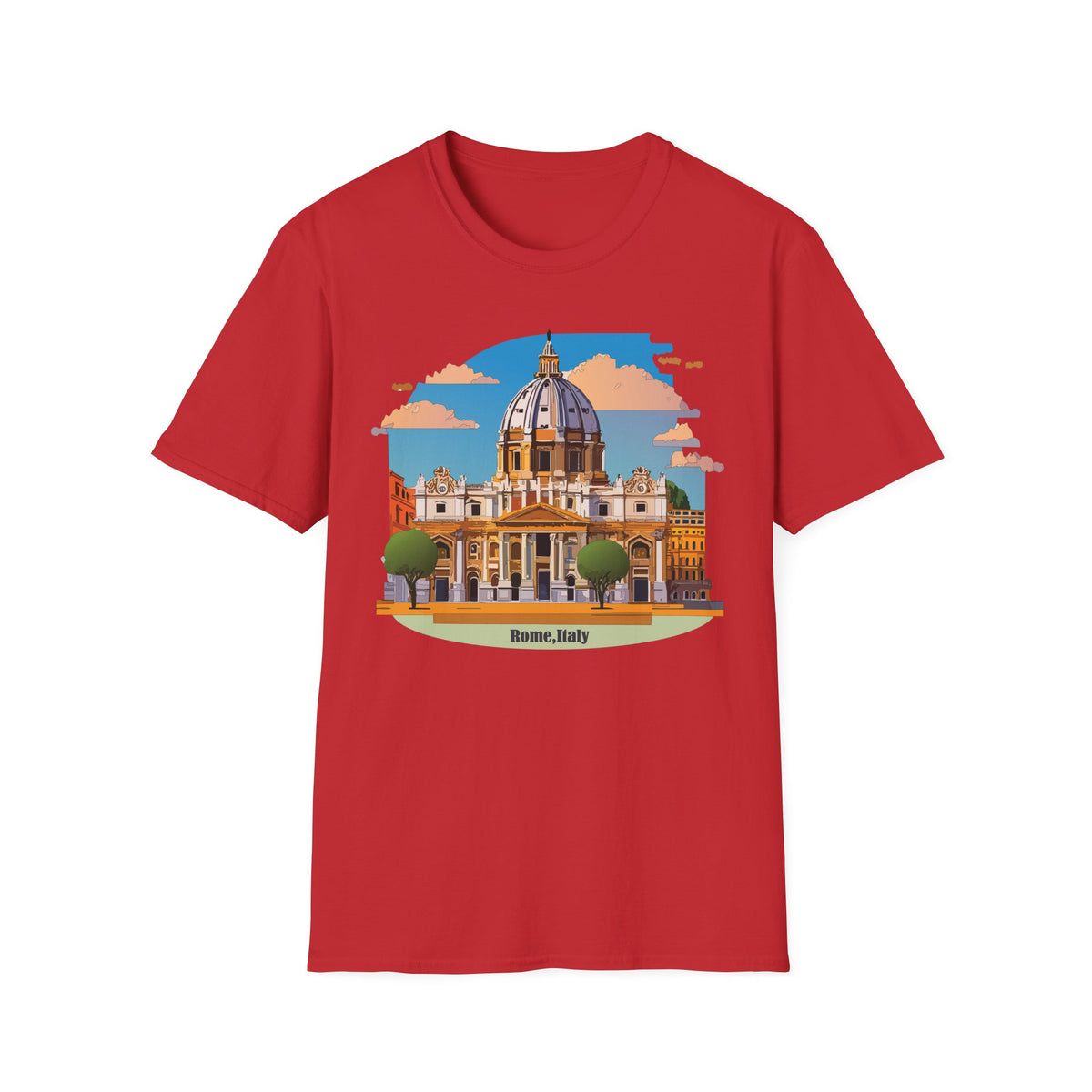 St. Peter's Basilica Illustration T-Shirt | Rome Landmark Tee