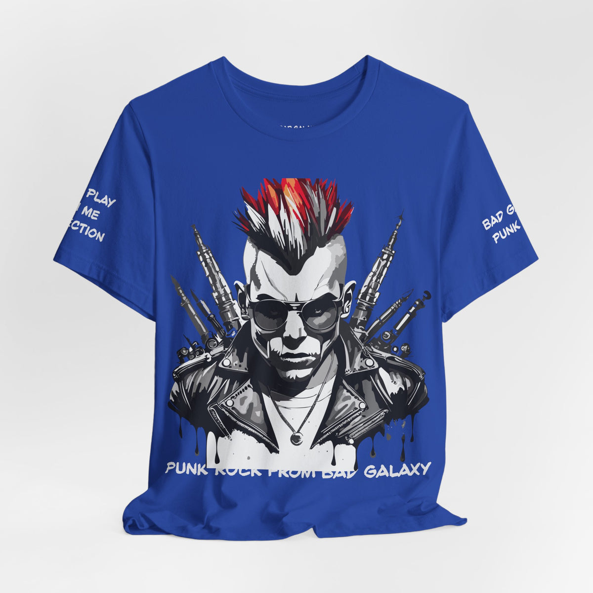 Punk Rock Graphic Unisex Cotton Bella+Canvas Tee with Art Design b27