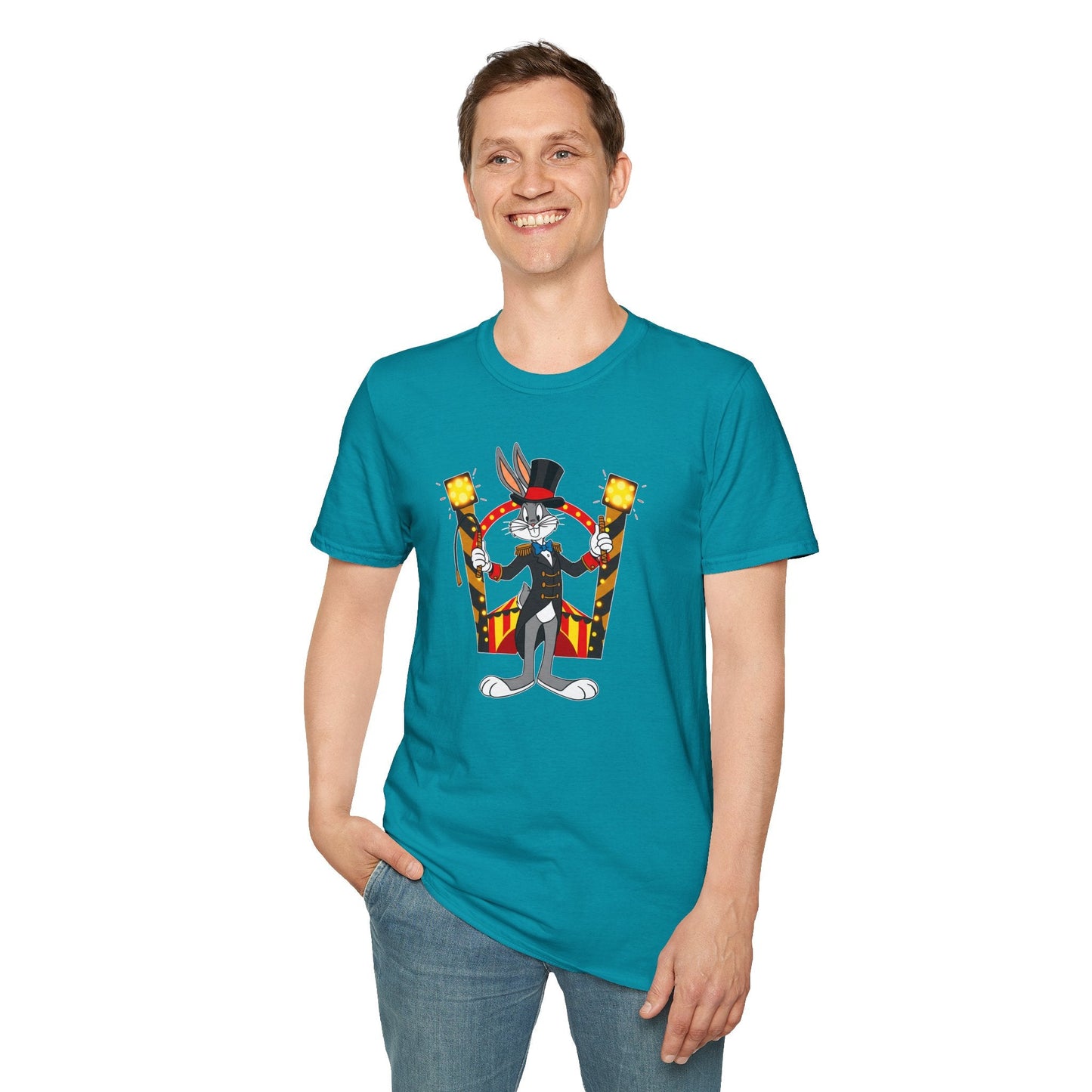 Bugs Bunny T Shirt Unisex Cartoon Tee Gildan Softstyle 64000 Tee Comfort Cotton Fabric