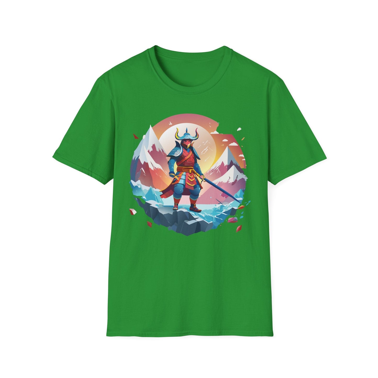 Samurai Style T Shirt Unisex Softstyle 64000 100 Percent Ring Spun Cotton Comfortable Tee