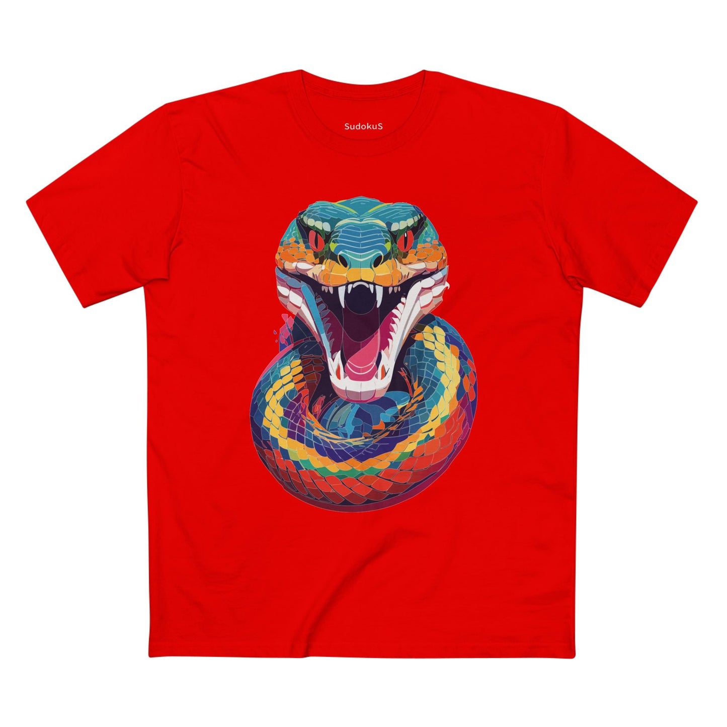 Snake Graphic Unisex 100 Cotton Staple Tee with Animal Design Artwork 3